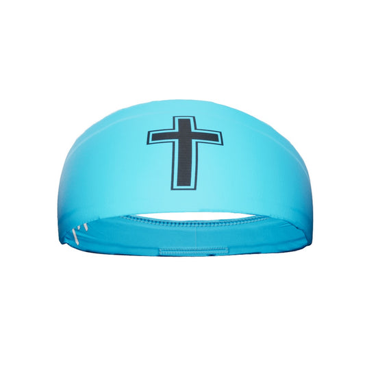 Faith Cross Light Blue Headband