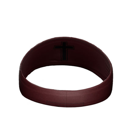 Faith Cross Maroon Headband