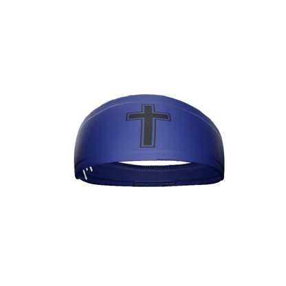 Faith Cross Navy Headband
