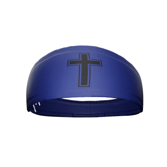Faith Cross Navy Headband