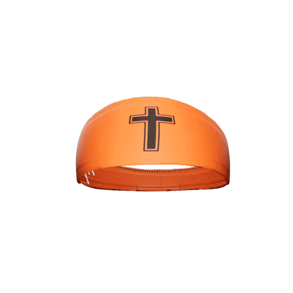 Faith Cross Orange Headband