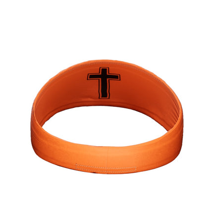 Faith Cross Orange Headband