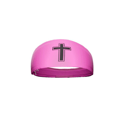Faith Cross Pink Headband