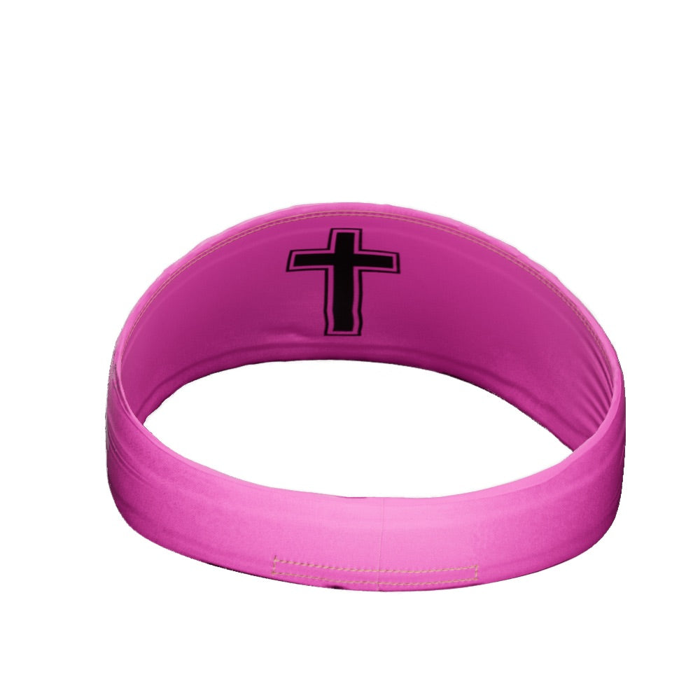 Faith Cross Pink Headband