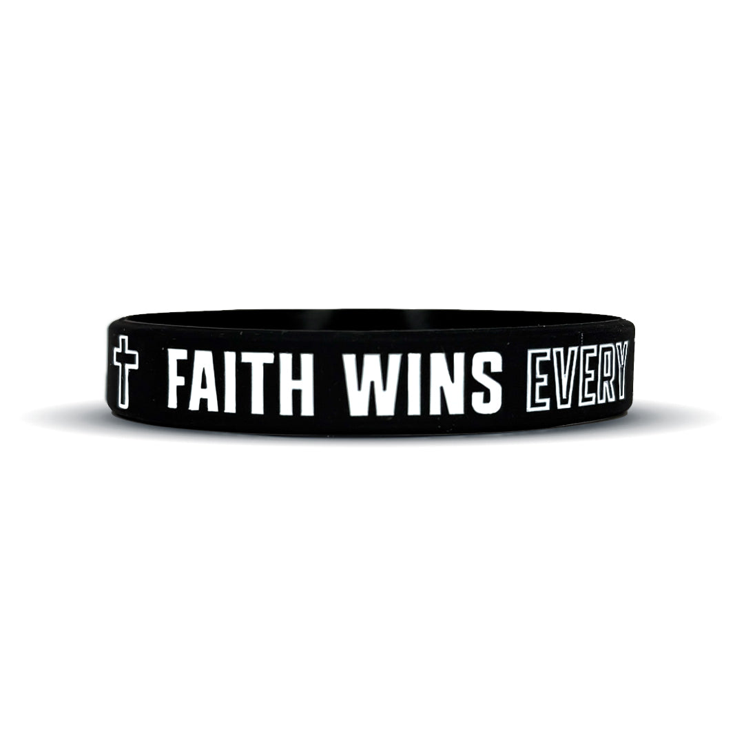 FAITH WINS EVERY TIME Wristband