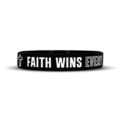 FAITH WINS EVERY TIME Wristband