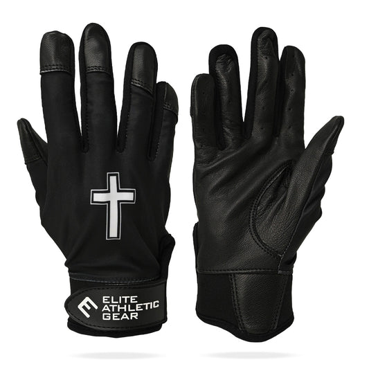 Faith Cross Black Batting Gloves