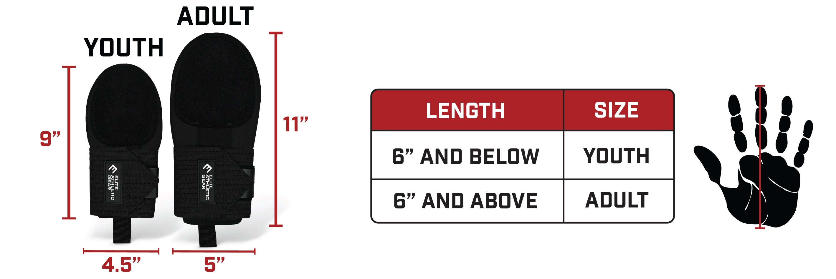 SLIDING MITT SIZE GUIDE