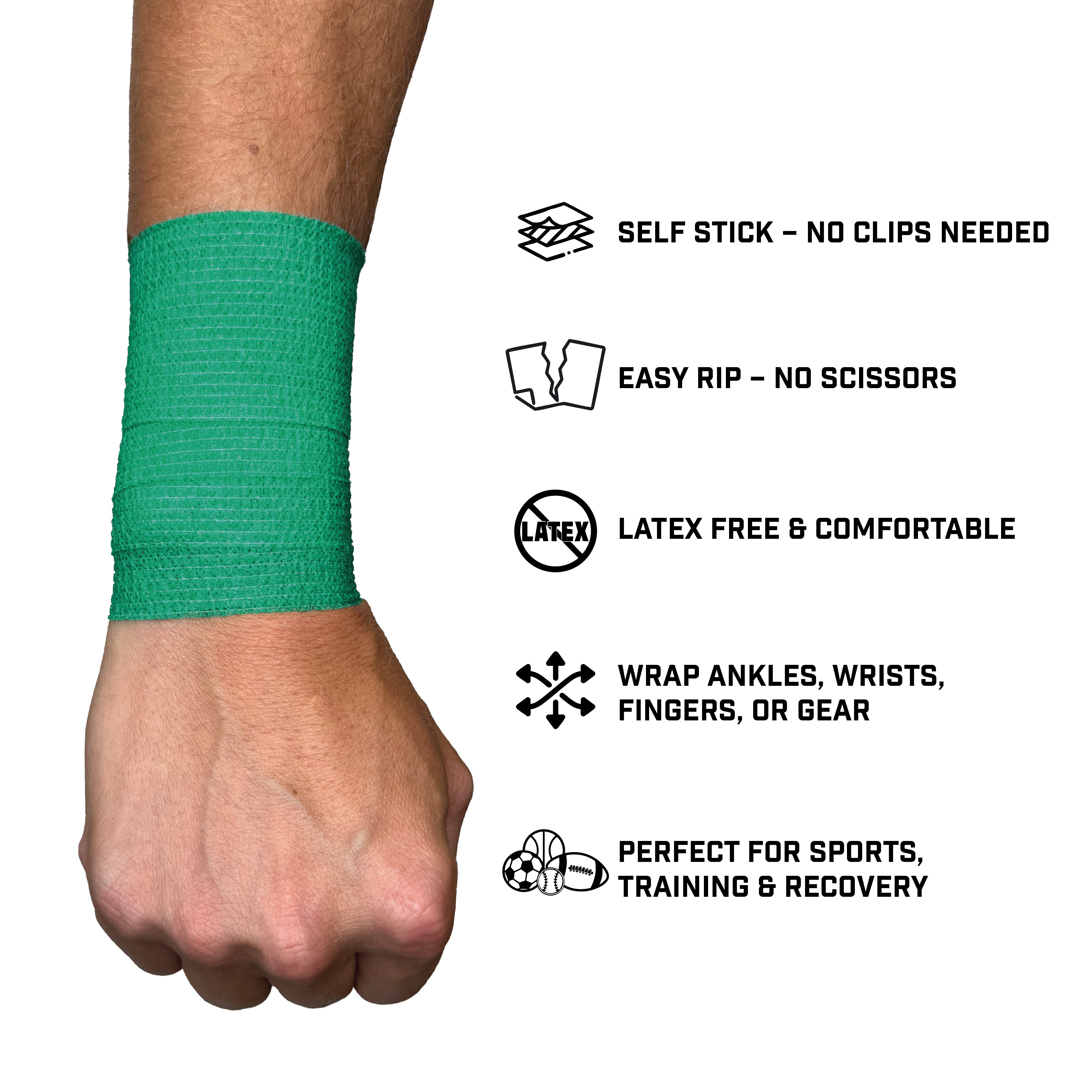 Green Self Stick Athletic Tape