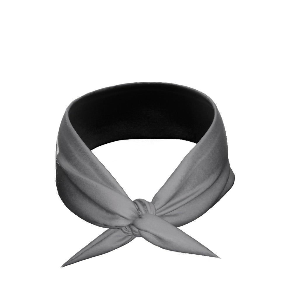 Grey Tie Headband