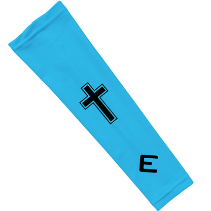 Faith Cross Light Blue Arm Sleeve