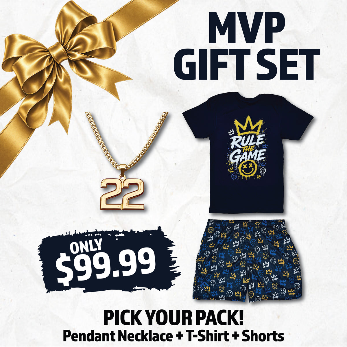 The MVP Gift Set | Necklace + T-Shirt + Shorts
