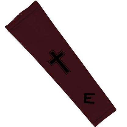 Faith Cross Maroon Arm Sleeve