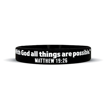 MATTHEW 19:26 Wristband