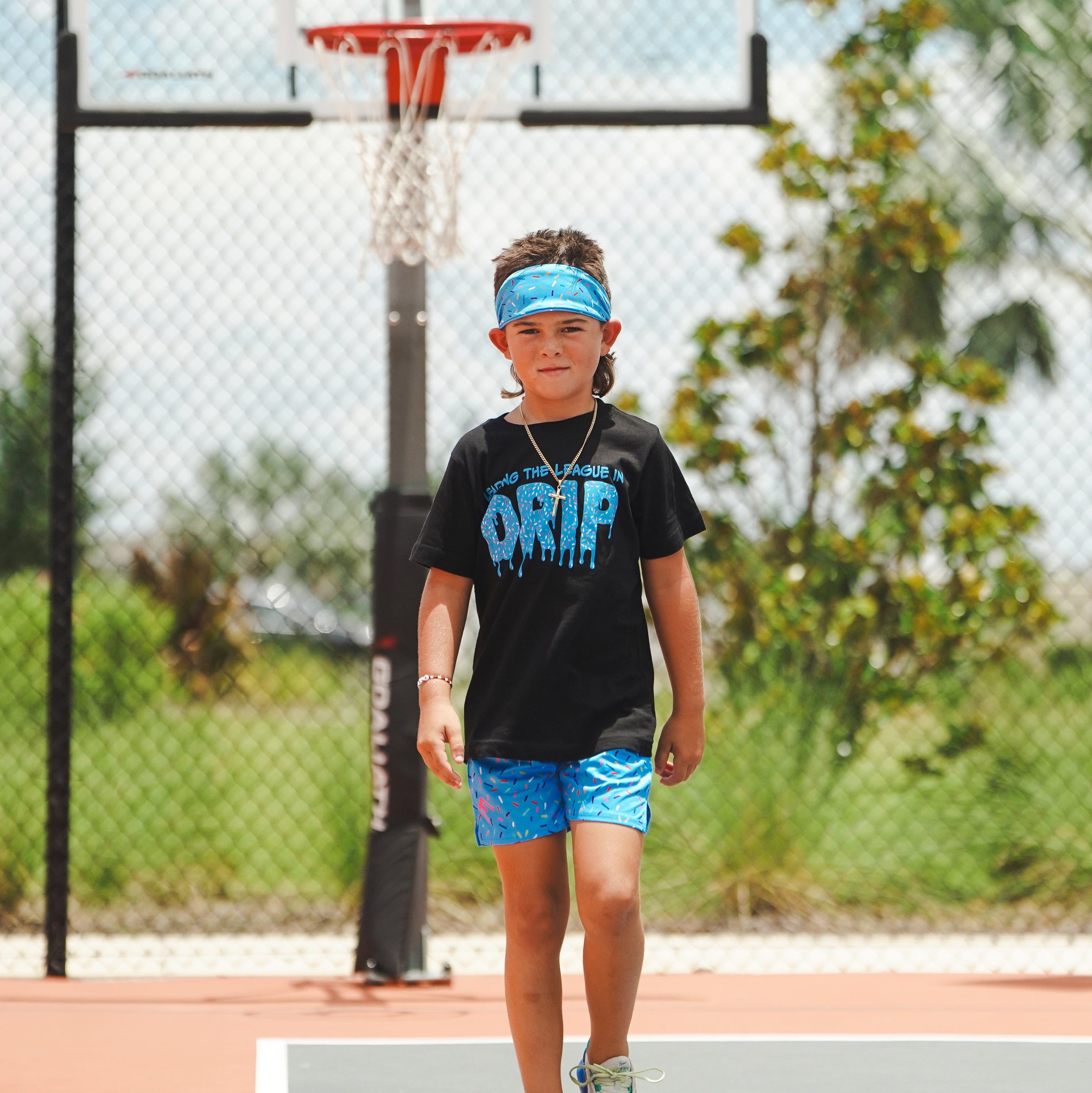 Leading The League T-Shirt - Black / Blue