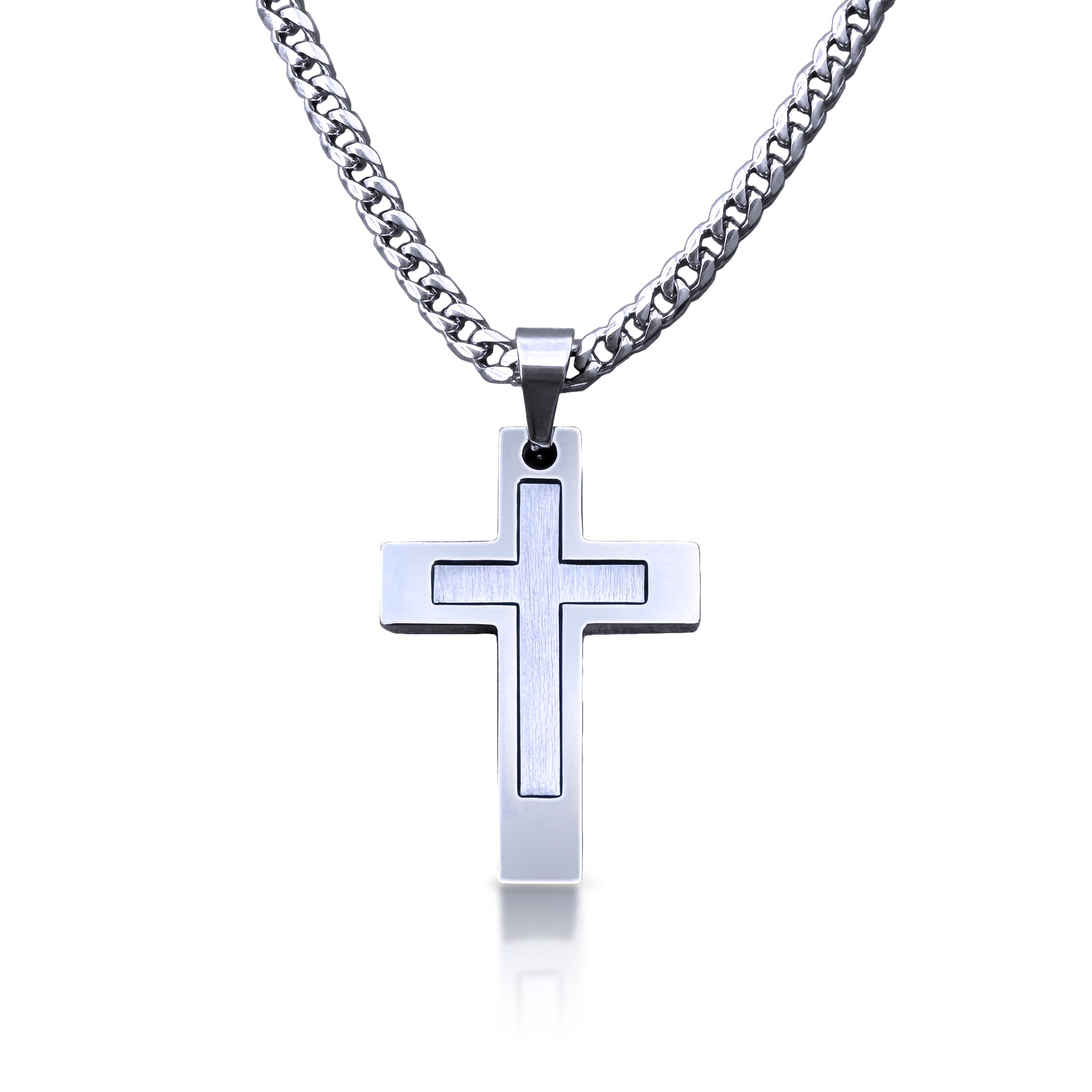 Pro Legacy Cross Pendant Necklace - Stainless Steel
