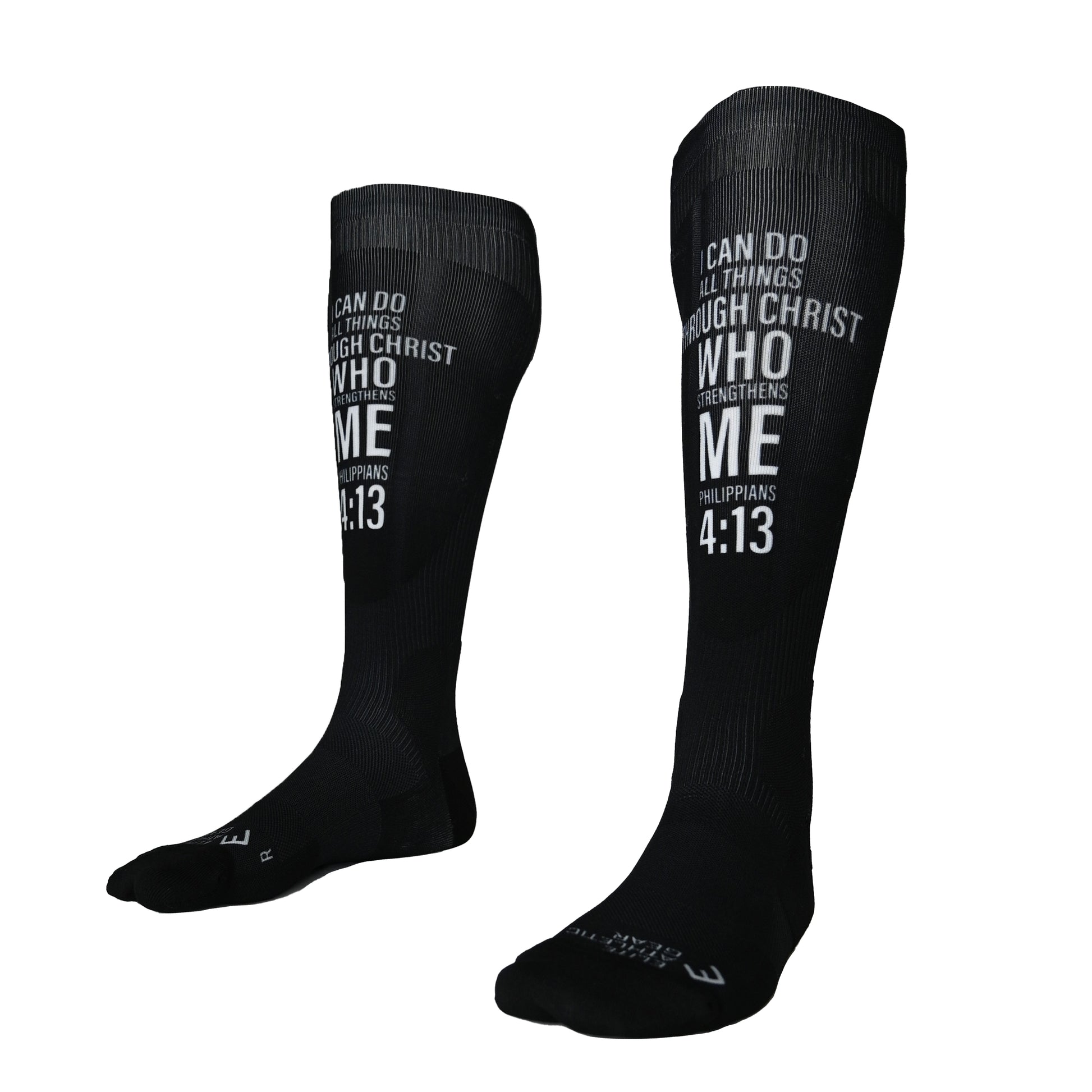 Philippians 4:13 Cross Compression Socks (20-30mmHg)