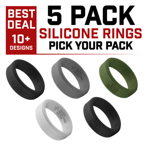 5 FOR $50 SILICONE RINGS