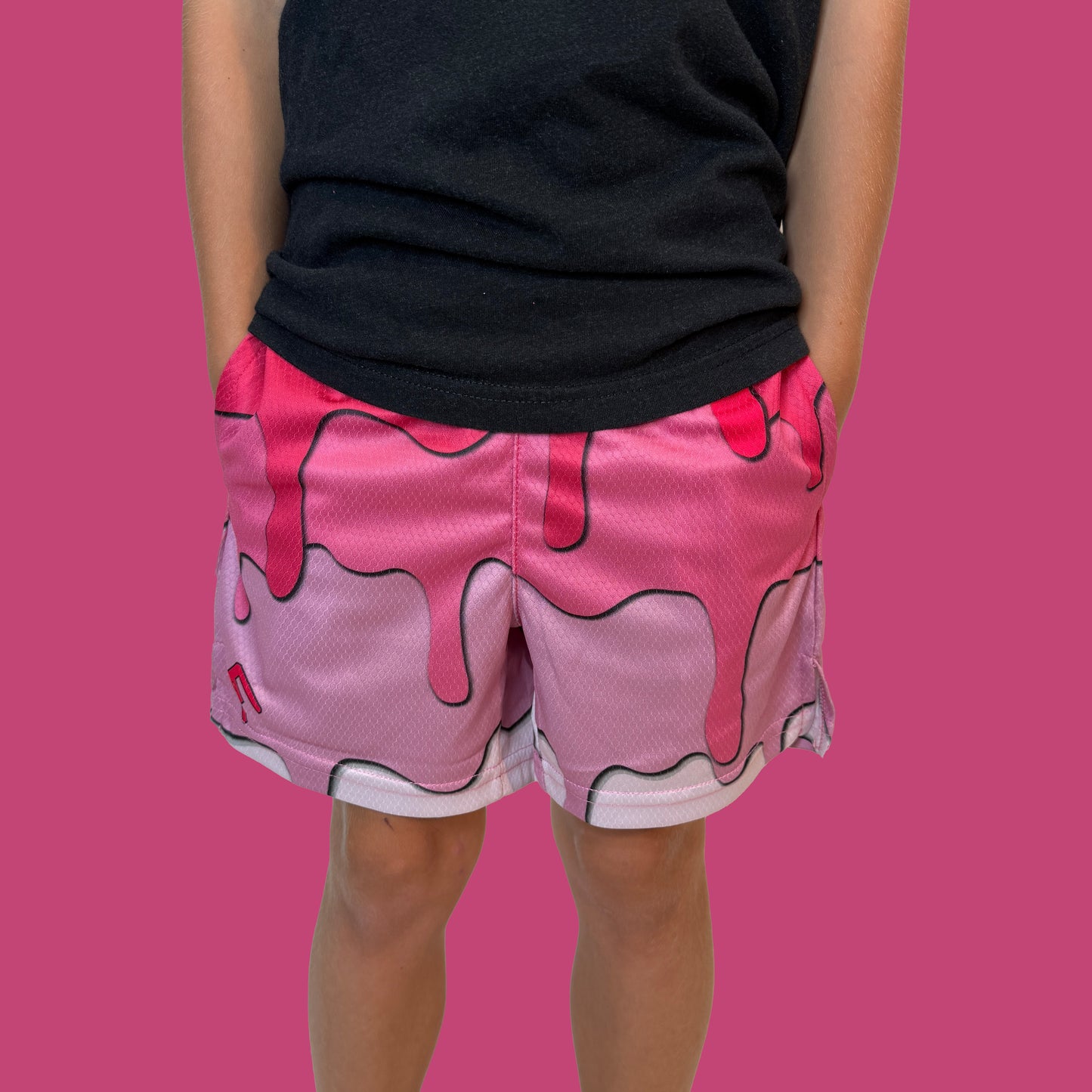 Pink Drippy Shorts