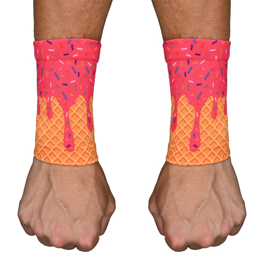 Pink Ice Cream Wrist Support Sleeves