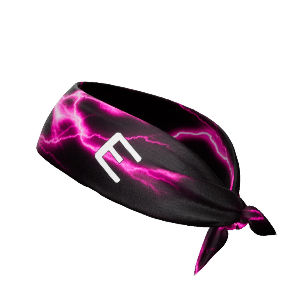 Pink Lightning Tie Headband