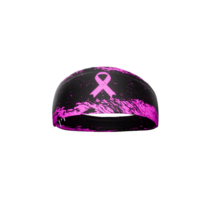 Pink Splattered Breast Cancer Headband