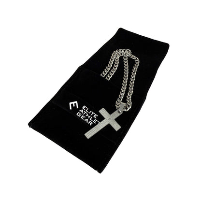 Pro Our Father Cross Pendant Necklace - Stainless Steel