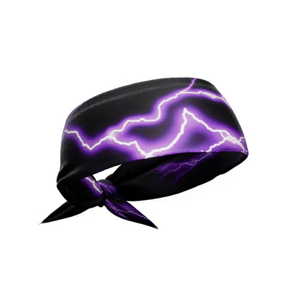 Purple Lightning Tie Headband