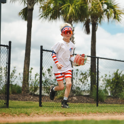 4th of July Pack | Shorts, Sunglasses, Arm Sleeve & Headband