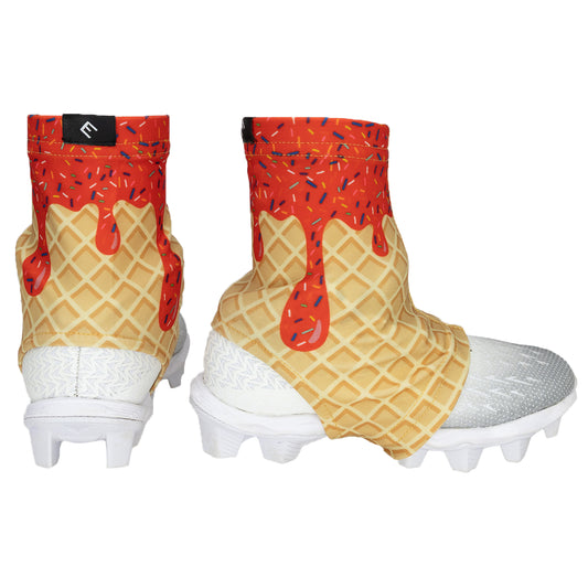 Red Ice Cream Cleat Covers