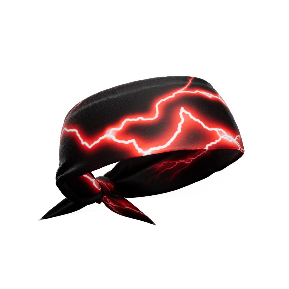Red Lightning Tie Headband