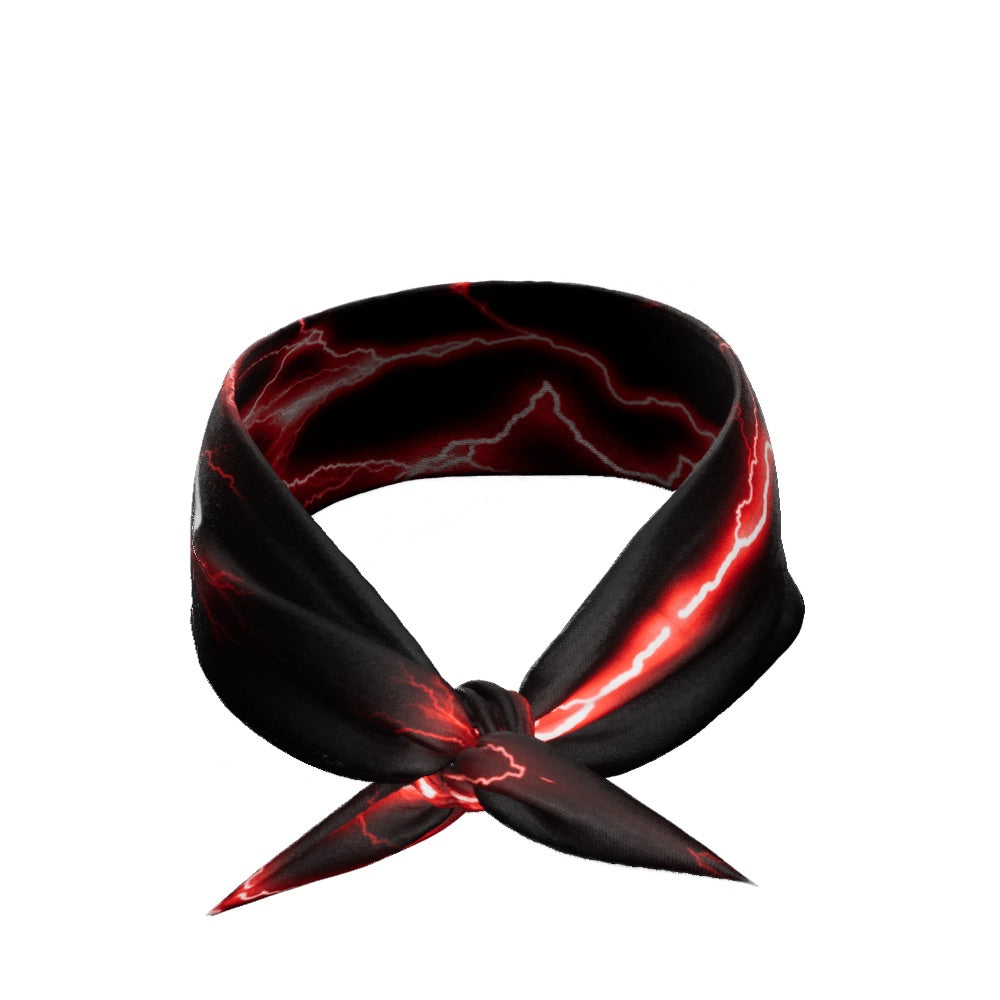 Red Lightning Tie Headband