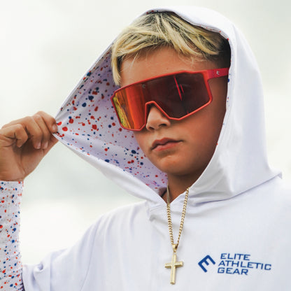 Red, White & Relentless Short Sleeve Hoodie