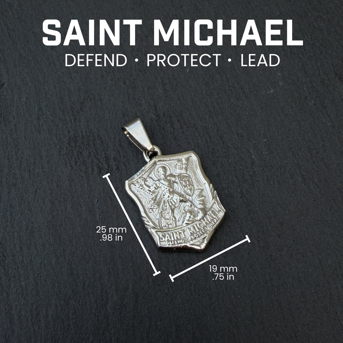 Pro Saint Michael Pendant Necklace - Stainless Steel