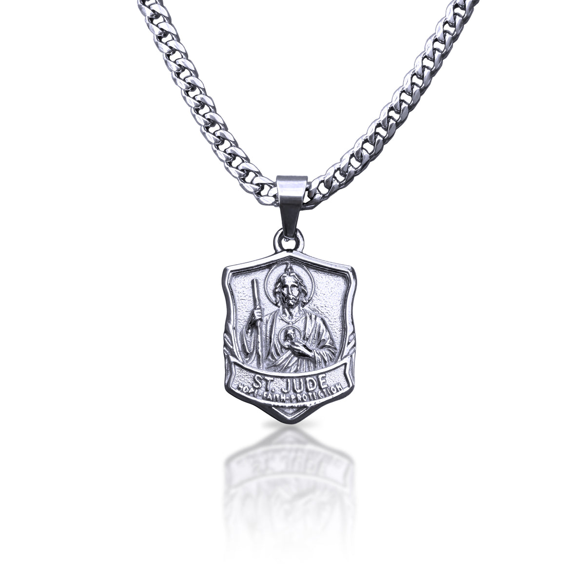 Pro Saint Jude Pendant Necklace - Stainless Steel
