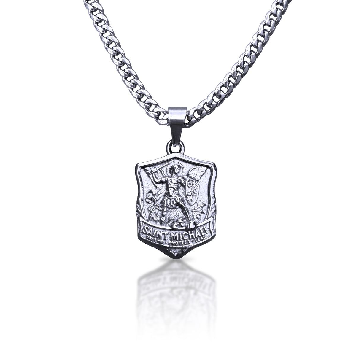 Pro Saint Michael Pendant Necklace - Stainless Steel