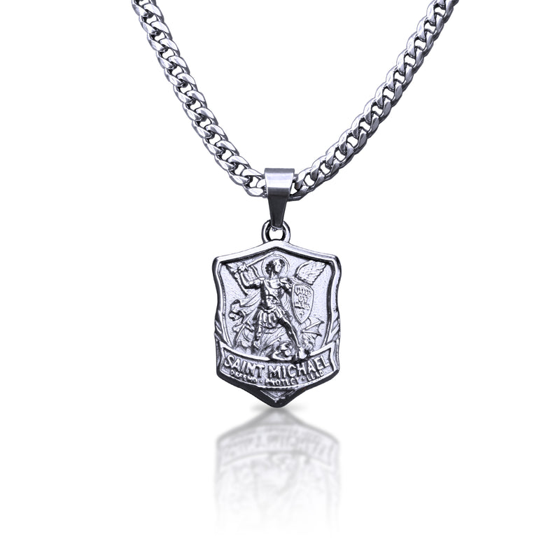 Pro Saint Michael Pendant Necklace - Stainless Steel