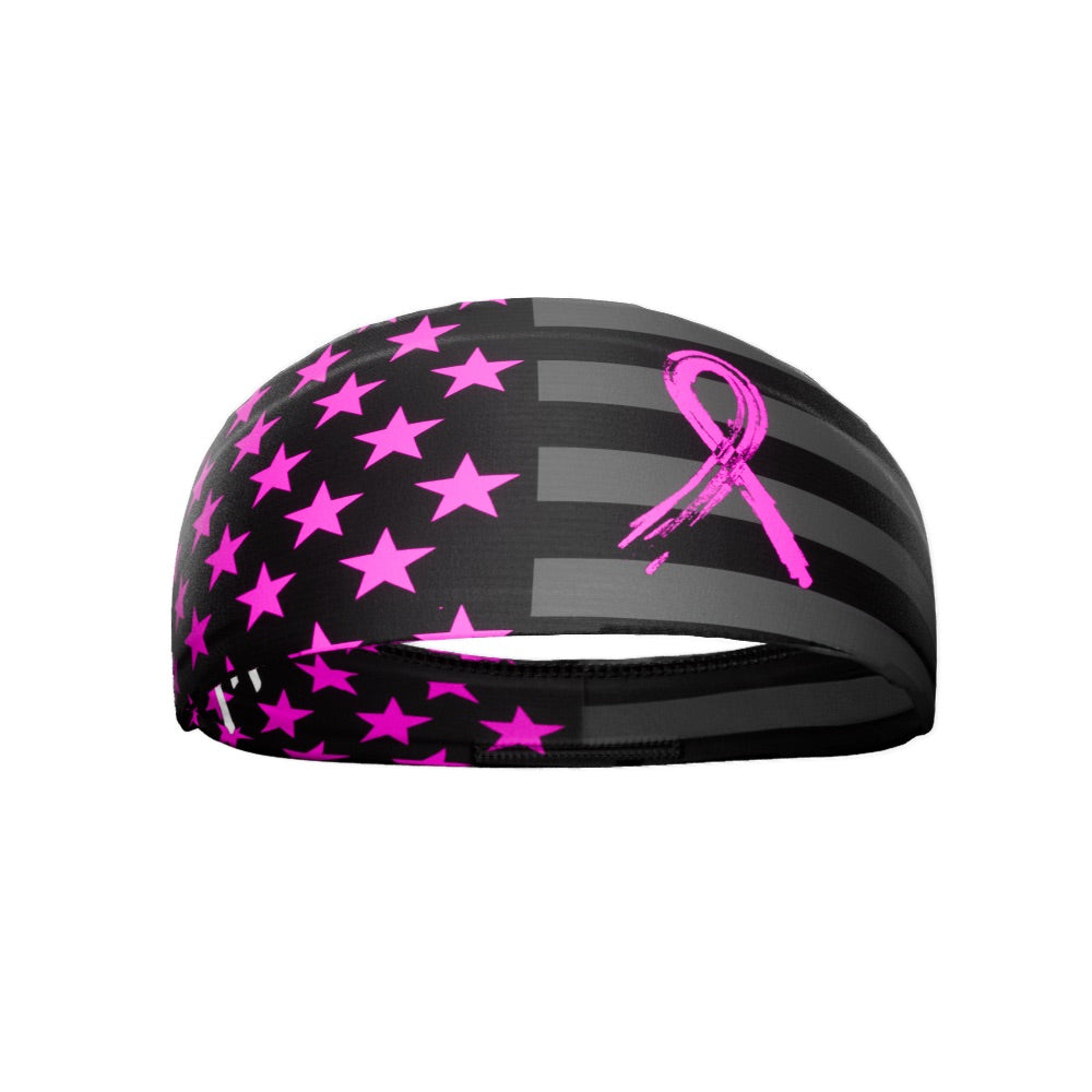 Shadow USA Flag - Breast Cancer Awareness Headband