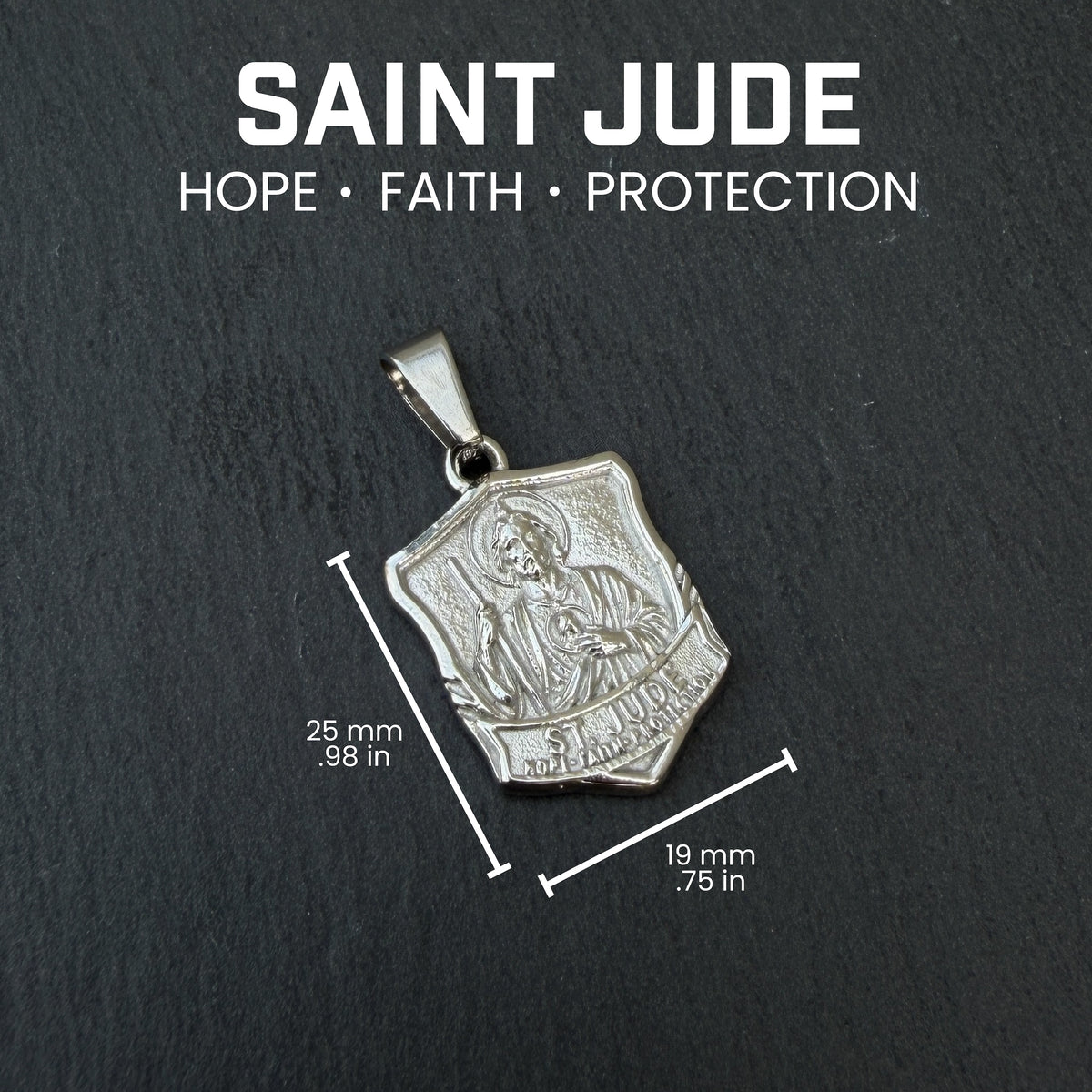 Pro Saint Jude Pendant Necklace - Stainless Steel