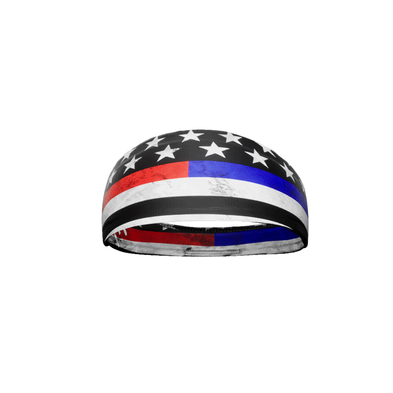 Thin Red and Blue Line Headband