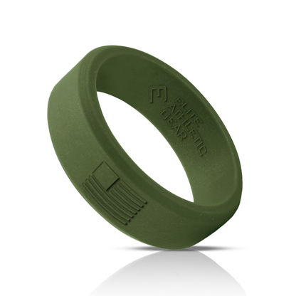USA Flag Silicone Ring - Green