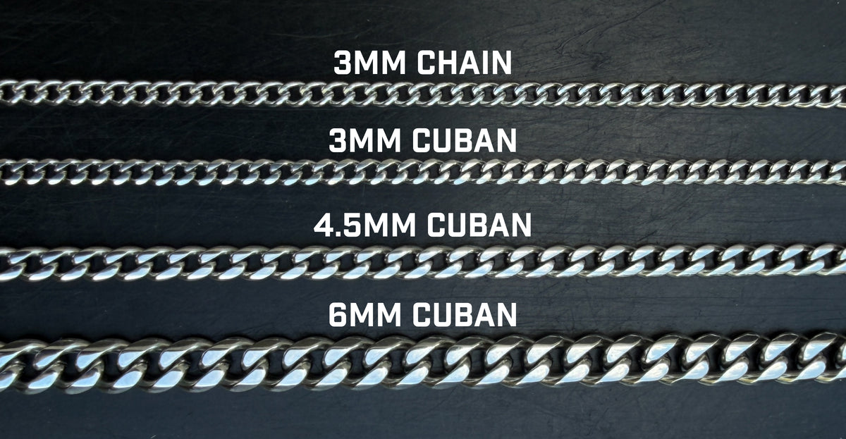 Chain thickness comparison