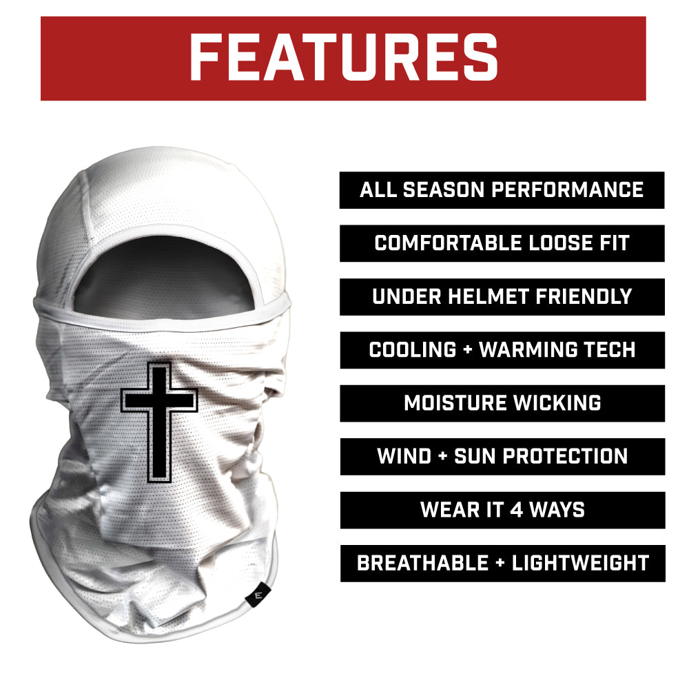 Faith Cross White Balaclava Mask (Shiesty)