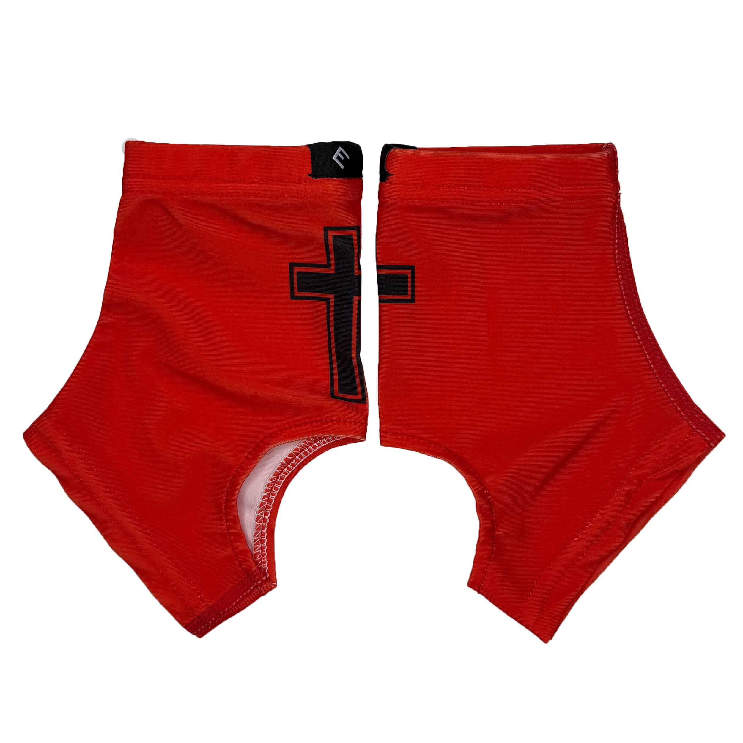 Faith Cross Red Cleat Covers (Spats)