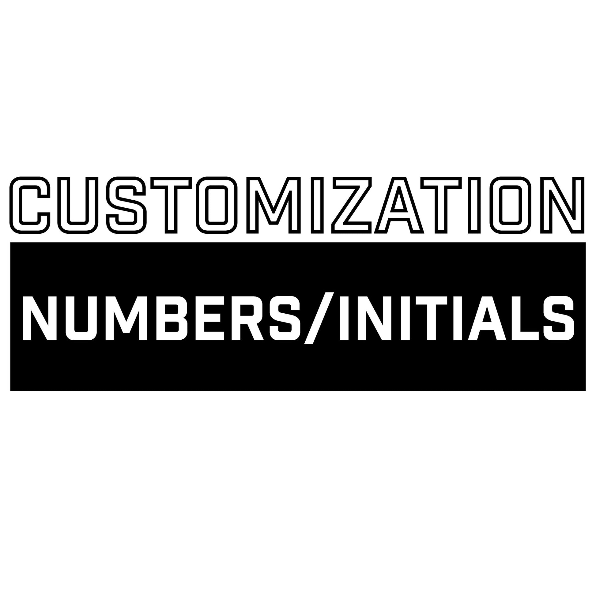 Numbers/Initials Customization