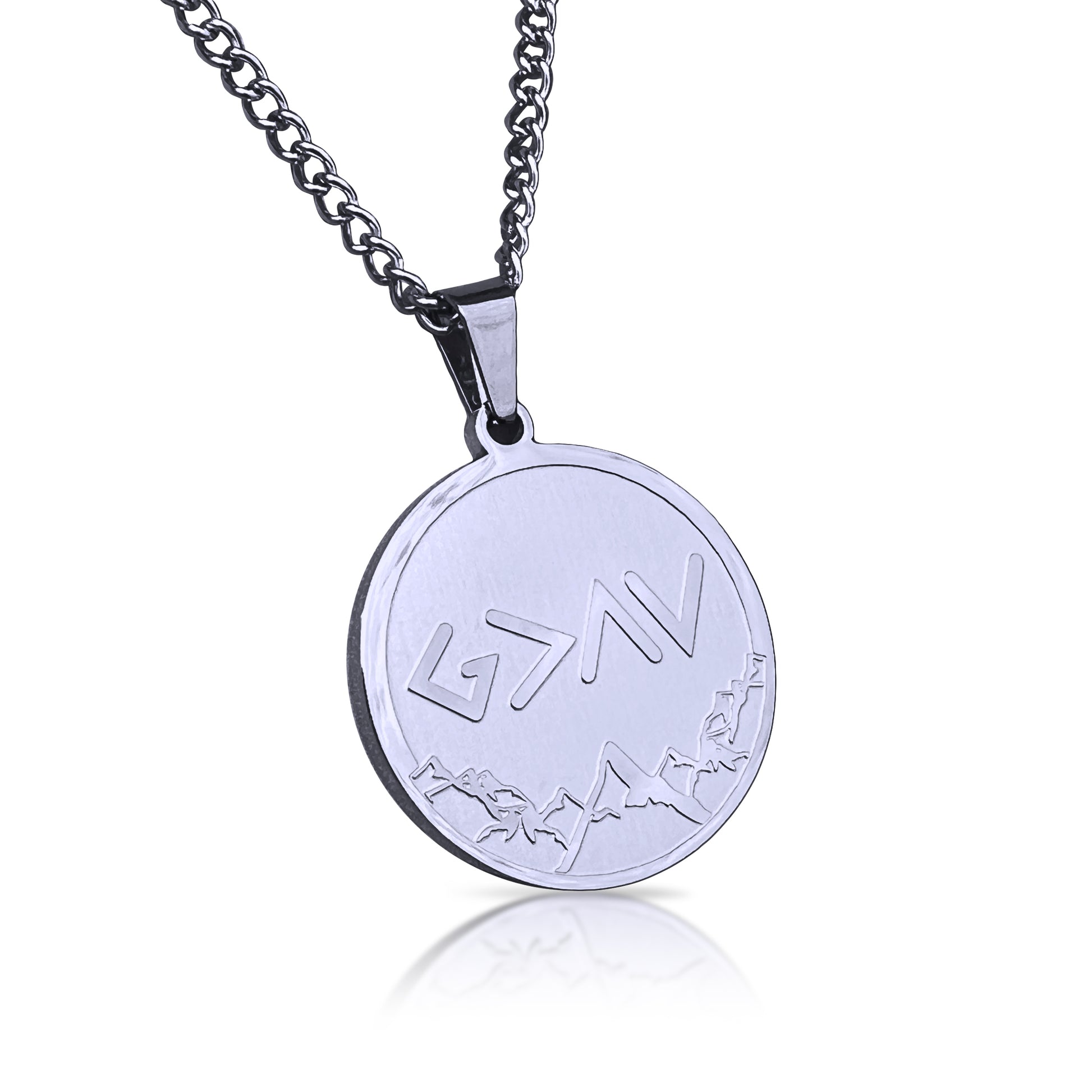 God Is Greater Than The Highs and Lows Pendant With Chain Necklace - Stainless Steel