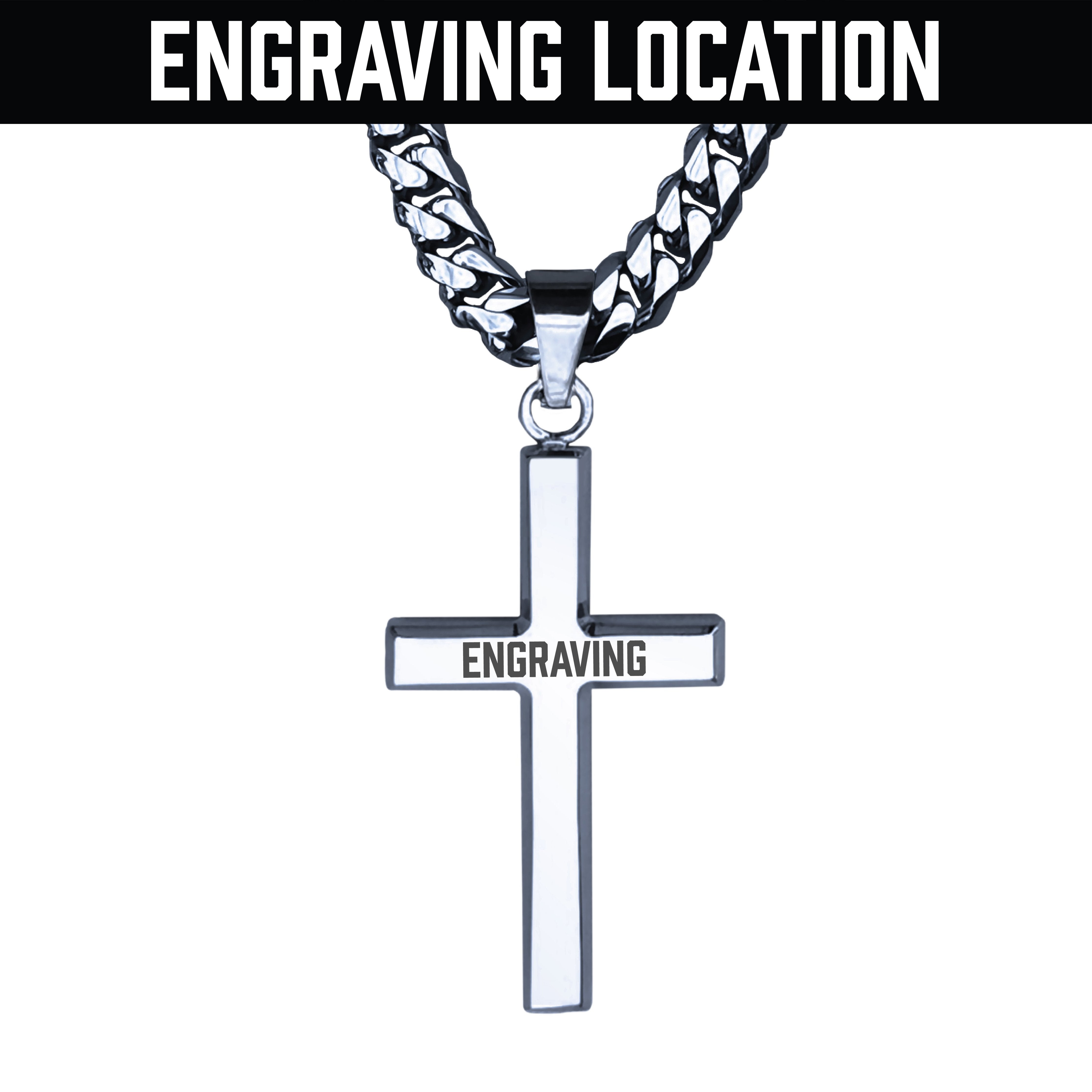 Pro Cross Pendant Necklace - Stainless Steel