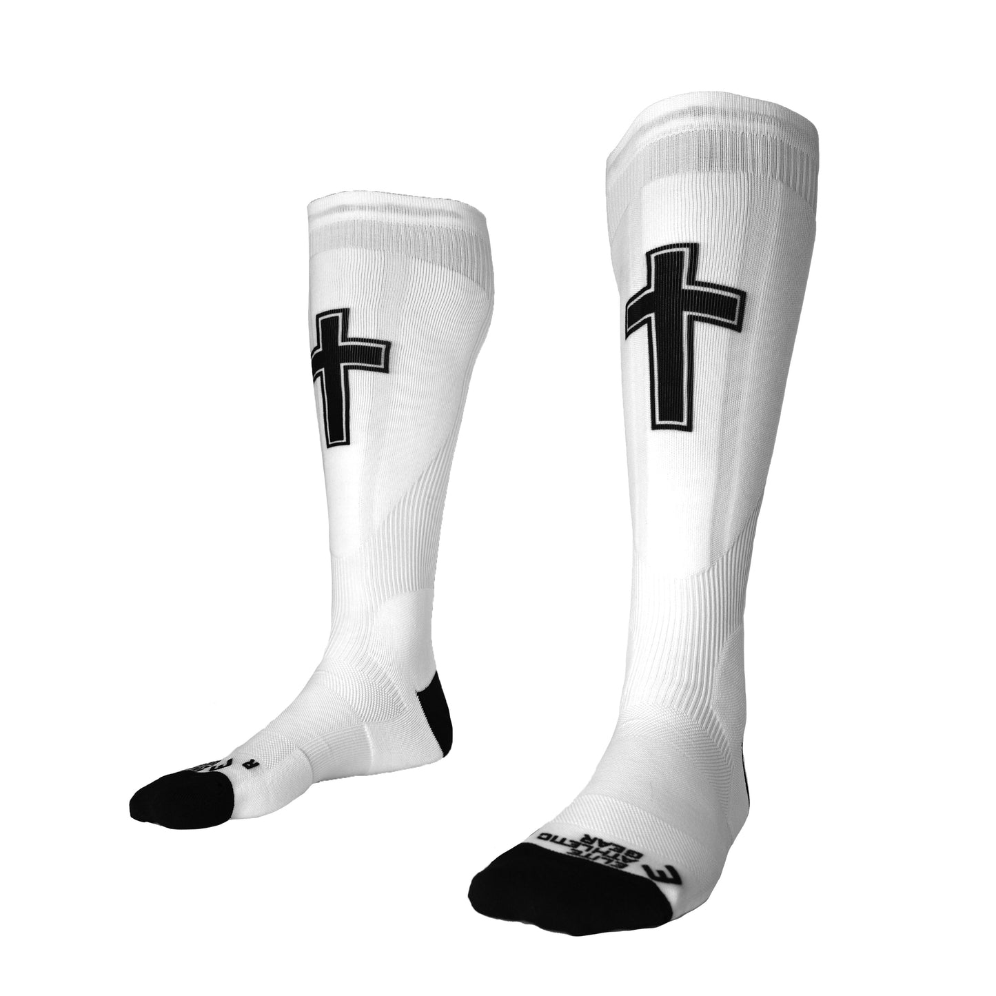 Faith Cross White Compression Socks (20-30mmHg)