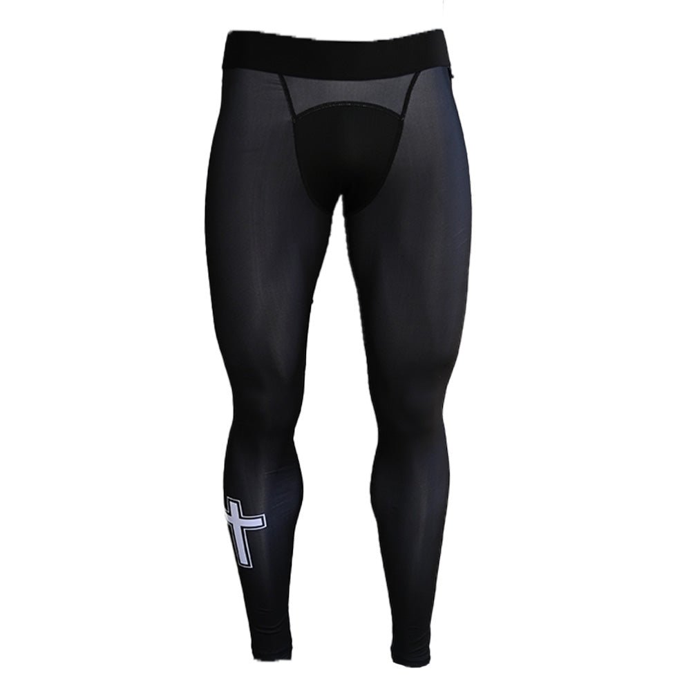 Faith Cross Black Compression Tights