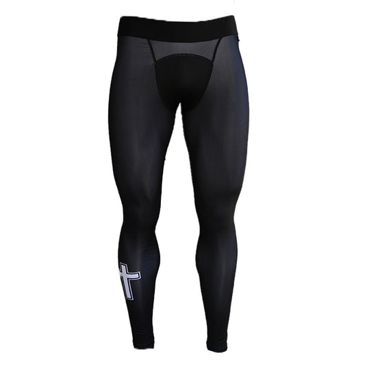 Faith Cross Black Compression Tights